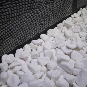 Thassos Marmor Kieselsteine 6-10 cm Beutel 20 Kg