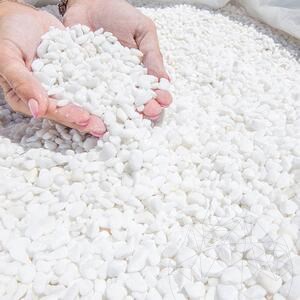 Kieselsteine Weißer Marmor Thassos, 0-1 cm Sack 20 kg