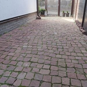 Roter Vidin Splitface Sandstein Kopfsteinpflaster