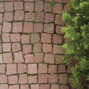 Roter Vidin Splitface Sandstein Kopfsteinpflaster