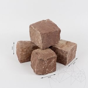 Roter Vidin Splitface Sandstein Kopfsteinpflaster