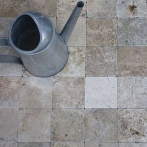 Classic Cross Cut Tumbled Travertine Cobblestone 10 x 10 x 3 cm (Pflastersteine)