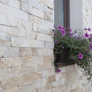 Schiefer Rhodos Natur, 5 cm x LL | Dekorativer Stein - Vertikale Fliesen, Outdoor-Indoor