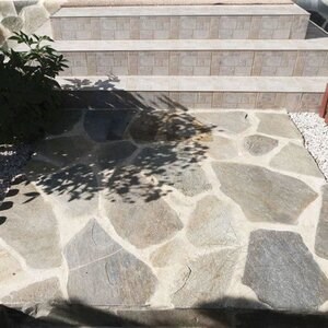 AquaBlue Polygonaler Schiefer - Terrassenfliesenplatten