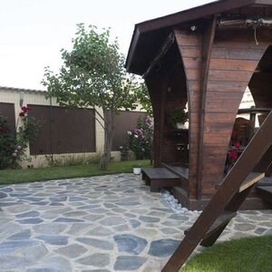 AquaBlue Polygonaler Schiefer - Terrassenfliesenplatten