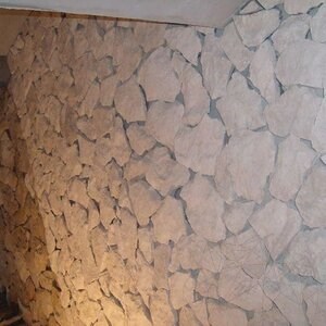 Kalkstein Polygonale Felswand - Rustikales Weiß | Vertikale Verkleidung, Außen-Innen (20mp/Palette)