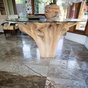 Regenwald Grün Polierter Marmor 61 x 30,5 x 1 cm