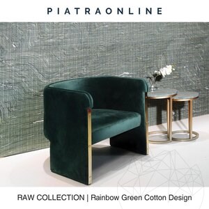Rainbow Green Cotton Design Platte 2CM