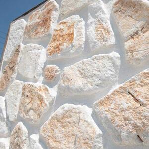 Felswand Vintage Thasos Poligonal-Marmor