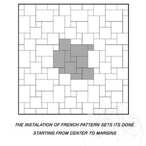 Sunny Dream Französisches Muster Getrommelter Kalkstein 1,2 cm