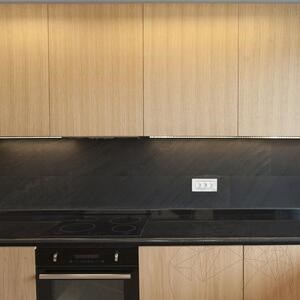 Flexibler Schiefer SKIN MicroStone 1mm - Black Line, 265 x 125 cm | Ultraflexibler Stein für Wände, Möbel, Verkleidungen