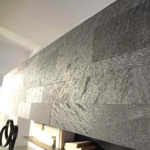 Flexibler Schiefer SKIN Ultra-Flex 2mm - Black Star, 210 x 105 cm | Stein für Wände, Möbel, Fassaden und Nassbereiche