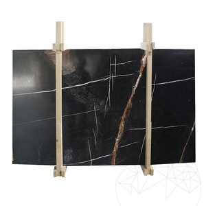 Sahara Noir Polierte Marmorplatte 2 cm