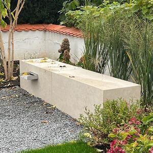 Garden Bench Seduta - Sinterized Stone, 60X60X2XH60