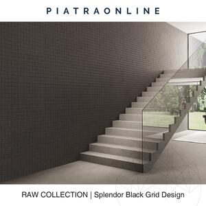 Splendor Black Grid Design Platte 2CM