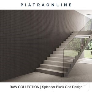 Splendor Black Grid Design Platte 3CM