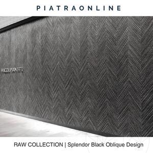 Splendor Black Oblique Design Platte 2 CM