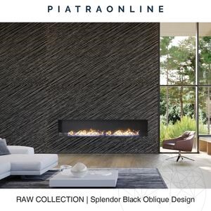 Splendor Black Oblique Design Platte 3CM