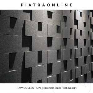 Splendor Black Rock Design Platte 2CM