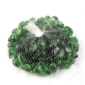 Grüner Glasdekor-Kieselbeutel 1 KG