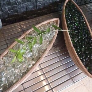 Grüner Glasdekor-Kieselbeutel 1 KG