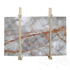 Symphony Grau Polierte Marmorplatte 2 cm