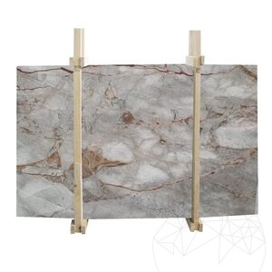 Symphony Grey Polierte Marmorplatte, 2 cm Zuschnitt (Arbeitsplatte)