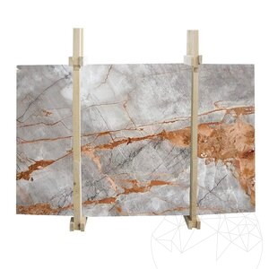 Symphony Grey Polierte Marmorplatte, 2 cm Zuschnitt (Arbeitsplatte)