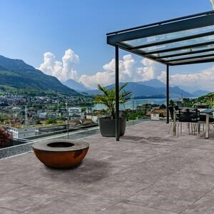 Sinterstein L'ALTRA PIETRA Tegel Moon, 90 X 90 X 2 cm, R11 - Rutschfest für den Außenbereich