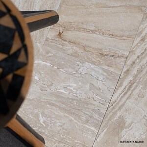 Travertin Striato Beige Matt Römischer Verband 1.2 cm
