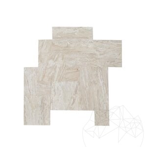 Travertin Striato Beige Matt Römischer Verband 1.2 cm