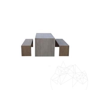Garden Table Tavolo U - Sinterized Stone, 80X180X4XH75 Economy