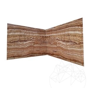 Tiger Onyx polierte Marmorplatte 2 cm