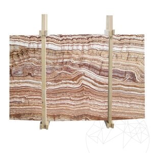 Tiger Onyx polierte Marmorplatte 2 cm