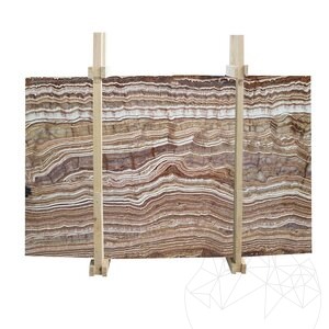 Tiger Onyx polierte Marmorplatte 2 cm