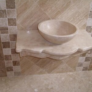 Latte Tumbled PREMIUM Travertin 10 x 10 x 1,2 cm