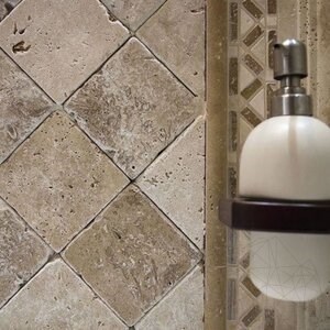 Latte Tumbled PREMIUM Travertin 10 x 10 x 1,2 cm