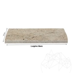 Latte PREMIUM Splitface Travertine 10 cm x FL x 1.3 cm
