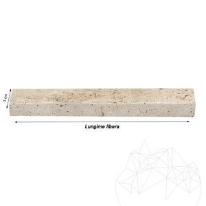 Mehrfarbiger Splitface Travertin 5 cm x FL x 2,2 cm