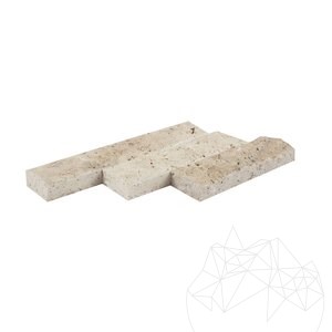Mehrfarbiger Splitface Travertin 7,5 cm x FL x 2,2 cm