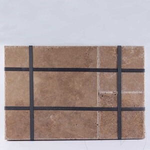 Noce Cross Cut Gebürsteter und gemeißelter Travertin mit französischem Muster, 1,2 cm