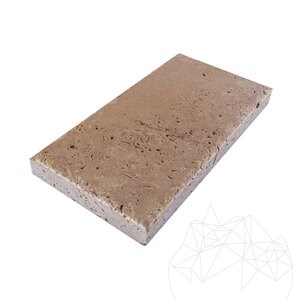 Noce Kreuzschliff Travertin gebürstet und gemeißelt 30,5 x 15,2 x 3 cm