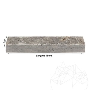 Silberner Splitface Travertin 5 cm x FL x 2 cm