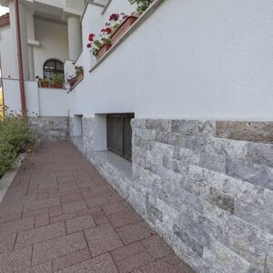Silberner Splitface Travertin 7,5 cm x FL x 2 cm