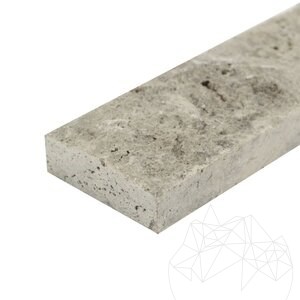 Silberner Splitface Travertin 7,5 cm x FL x 2 cm