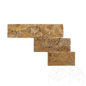 Gelber Splitface Travertin 7,62 cm x FL x 2,1 cm