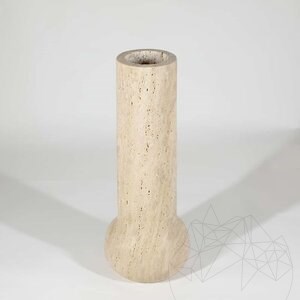 Milano Classic Riven Travertin Vase 50 x 20 x 10 cm