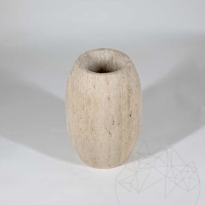 Pisa Classic Riven Travertin Vase 30 x 20 x 20 cm