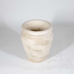 Roma Klassische Vase aus Travertin 30 x 25 x 25 cm