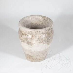 Roma Latte Travertin-Vase 30 x 25 x 25 cm